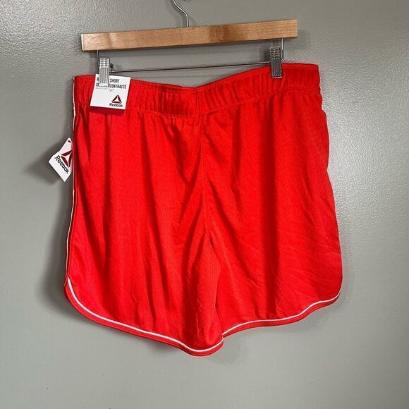 4/$25 Reebok relaxed mesh basketball shorts poppy red size large activewear - Picture 2 of 7